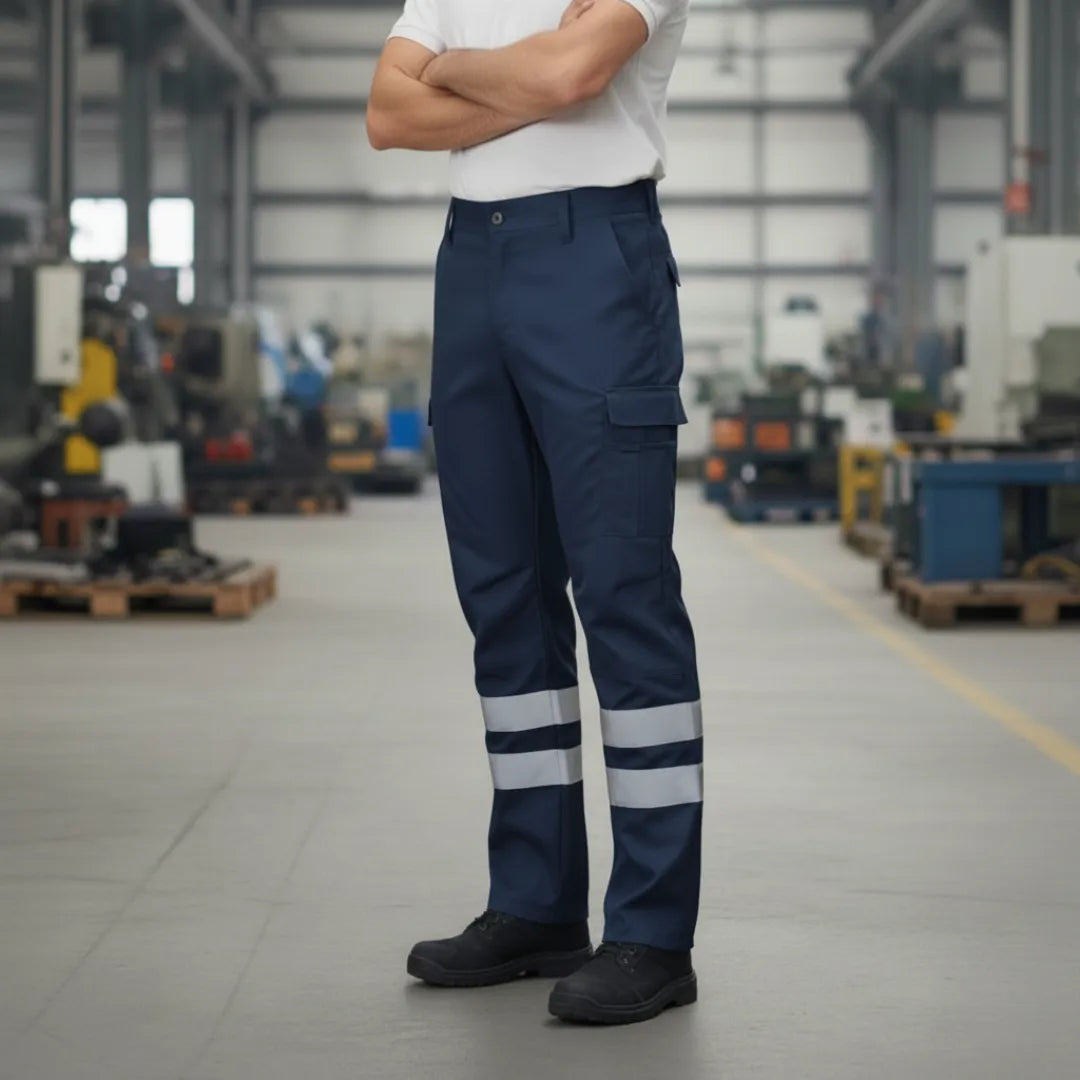 Pantalón Cargo Gabardina Con Cinta Hombre