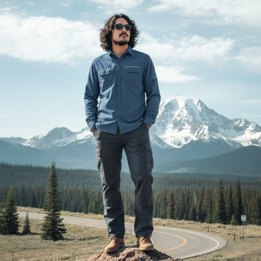Camisa Outdoor Jubae Manga Larga Hombre