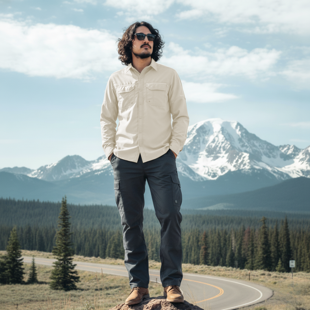 Camisa Outdoor Jubae Manga Larga Hombre