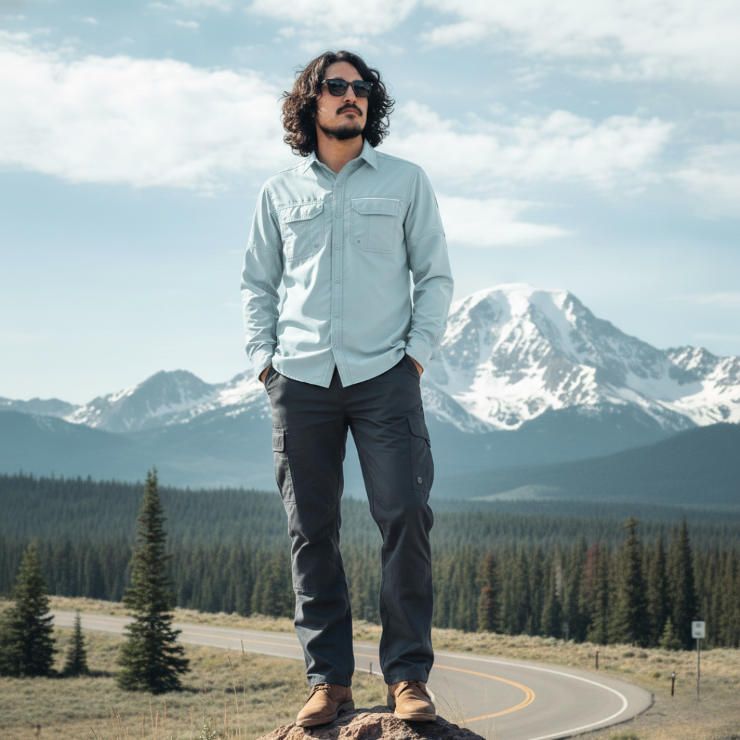 Camisa Outdoor Jubae Manga Larga Hombre