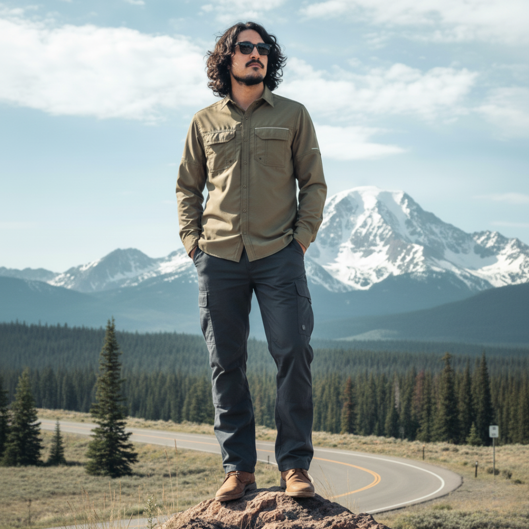 Camisa Outdoor Jubae Manga Larga Hombre